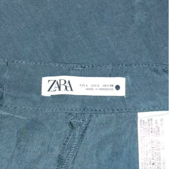 Zara Women's Large Gray Dress Pants 30x28 New Button Fly - Picture 4 of 9